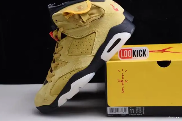 Rep MAX SCOTT X TRAVIS YELLOW AIR JORDAN 6 CN1084-300 0420